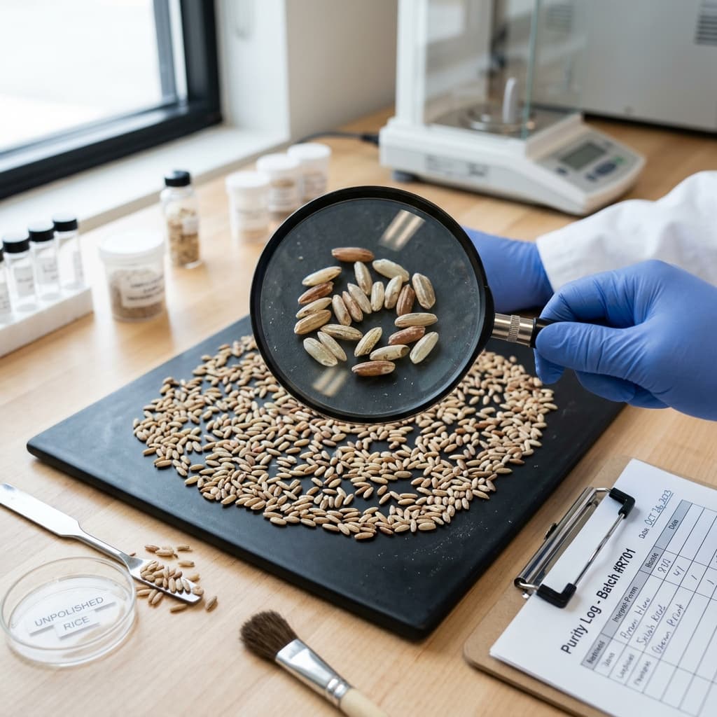 GI-Tagged Organic Aromatic Rice - Quality Inspection